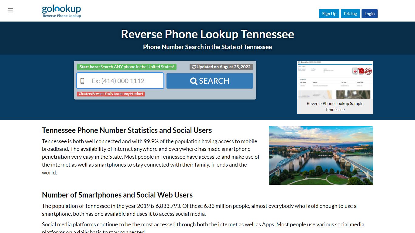 Tennessee Reverse Phone LookUp