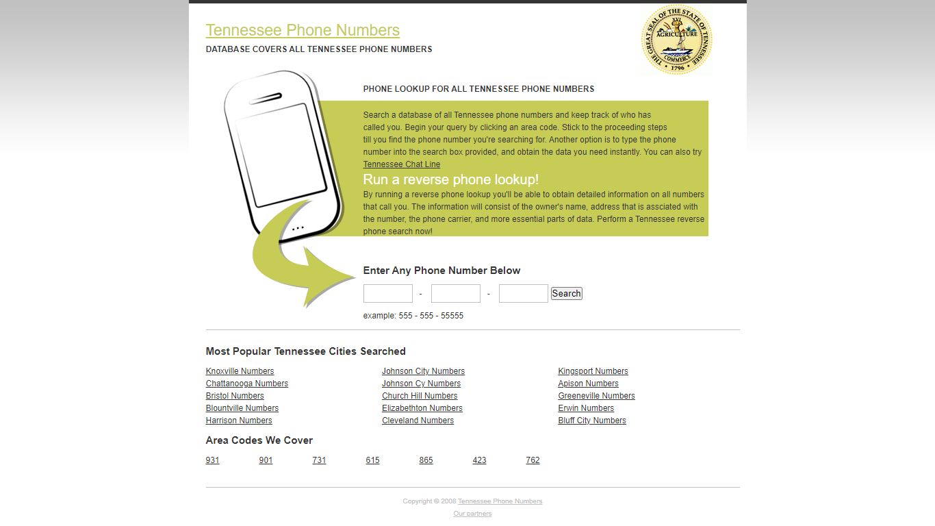 Tennessee Phone Numbers - Reverse Phone Lookup
